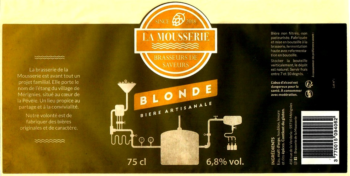 etiquette BRASSERIE LA MOUSSERIE 08