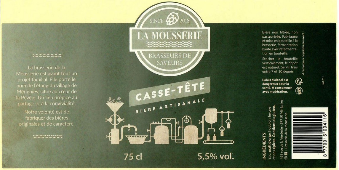 etiquette BRASSERIE LA MOUSSERIE 09
