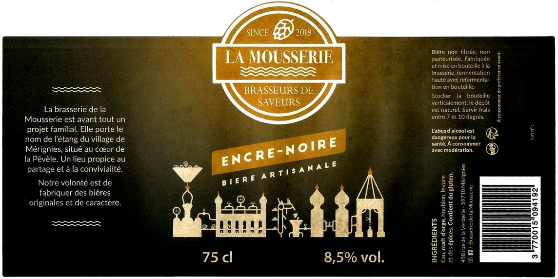 etiquette BRASSERIE LA MOUSSERIE 12