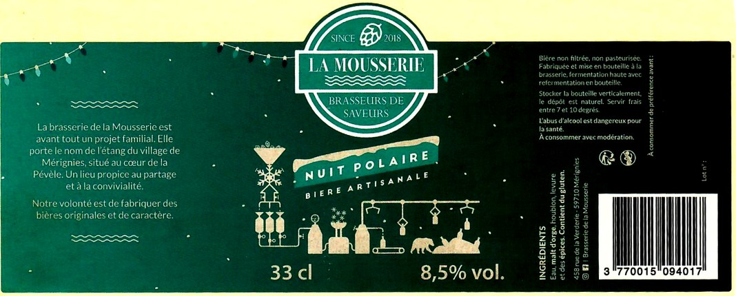 etiquette BRASSERIE LA MOUSSERIE 13