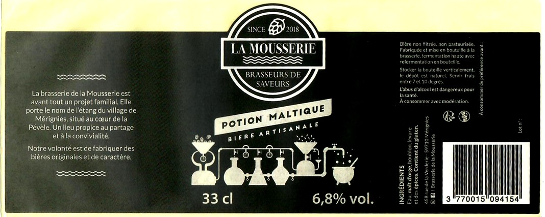 etiquette BRASSERIE LA MOUSSERIE 22