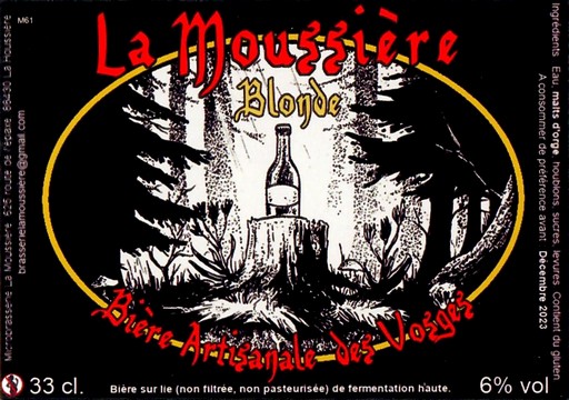 Etiquette BRASSERIE LA MOUSSIERE 03