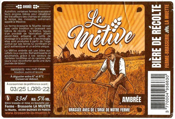 Etiquette BRASSERIE LA MUETTE 12