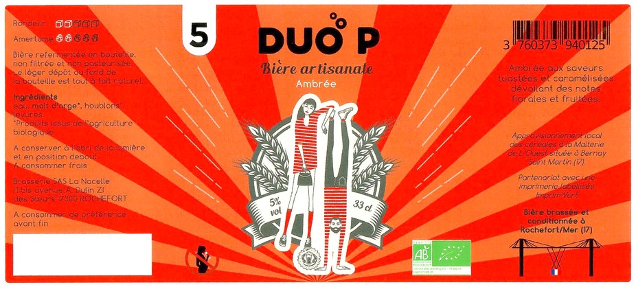 Etiquette BRASSERIE LA NACELLE 01