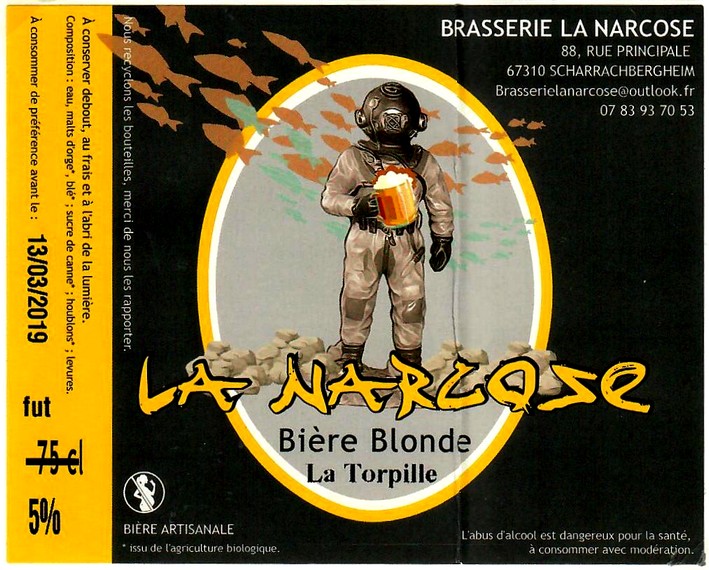 etiquette BRASSERIE LA NARCOSE 01