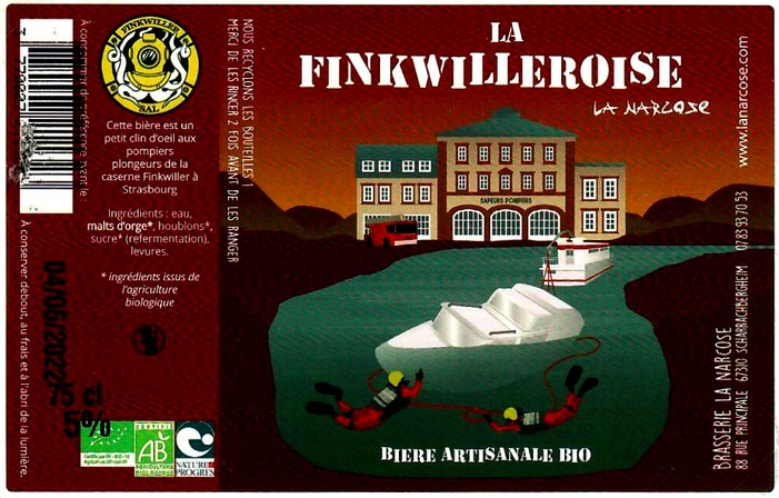 etiquette BRASSERIE LA NARCOSE 06