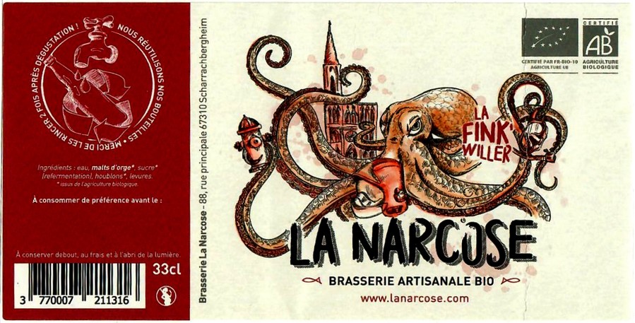Etiquette BRASSERIE LA NARCOSE 08