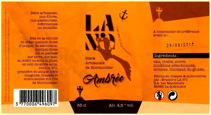 Etiquette BRASSERIE LA NO 02