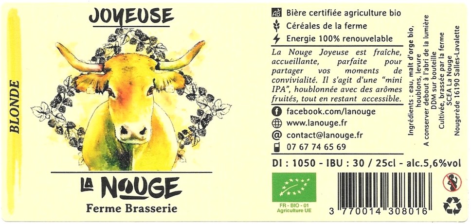 etiquette BRASSERIE LA NOUGE 02