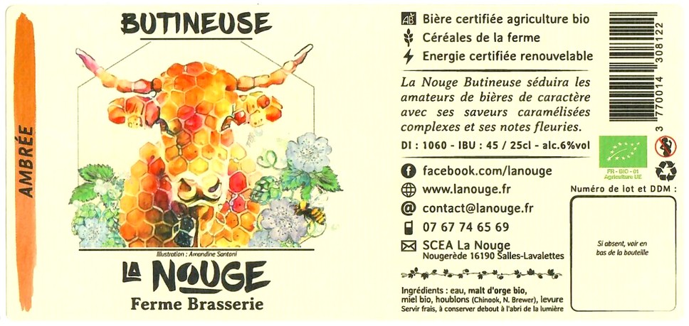 Etiquette BRASSERIE LA NOUGE 05