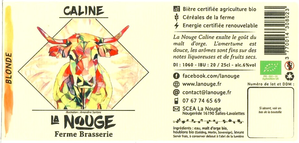 Etiquette BRASSERIE LA NOUGE 06