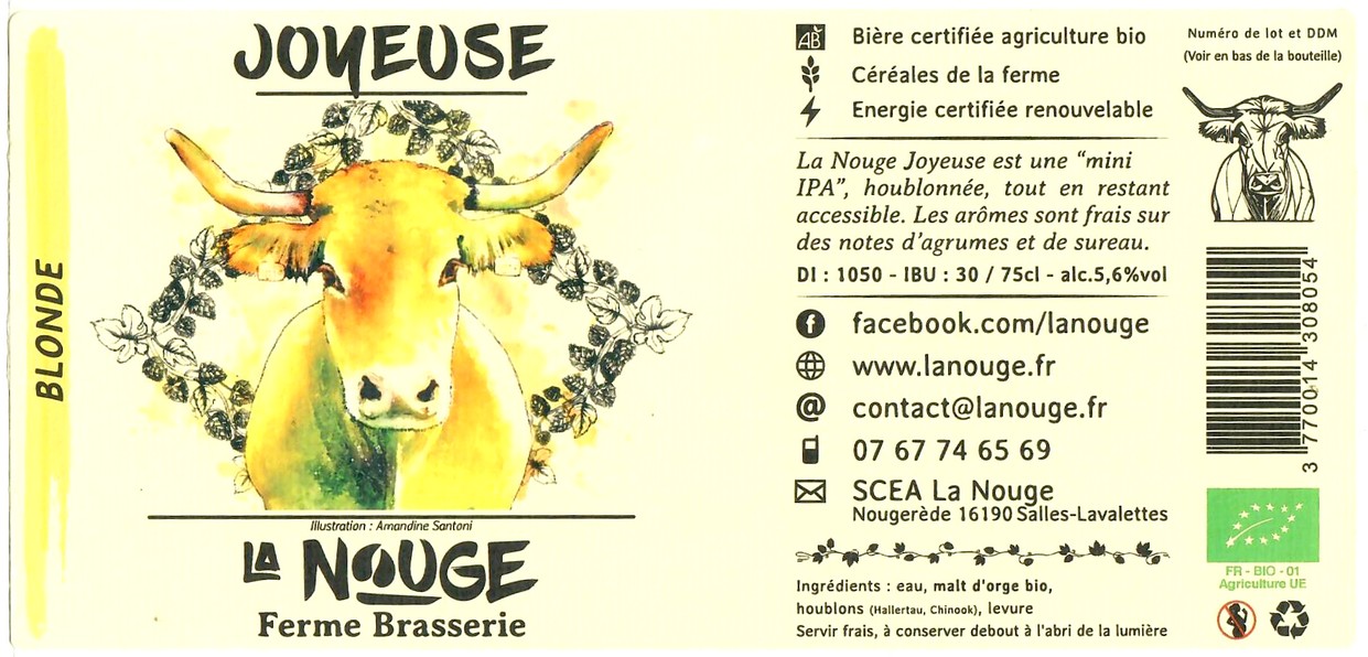 Etiquette BRASSERIE LA NOUGE 09