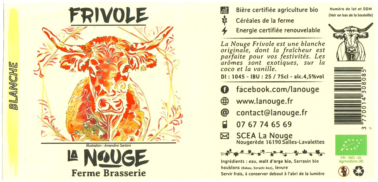 Etiquette BRASSERIE LA NOUGE 12