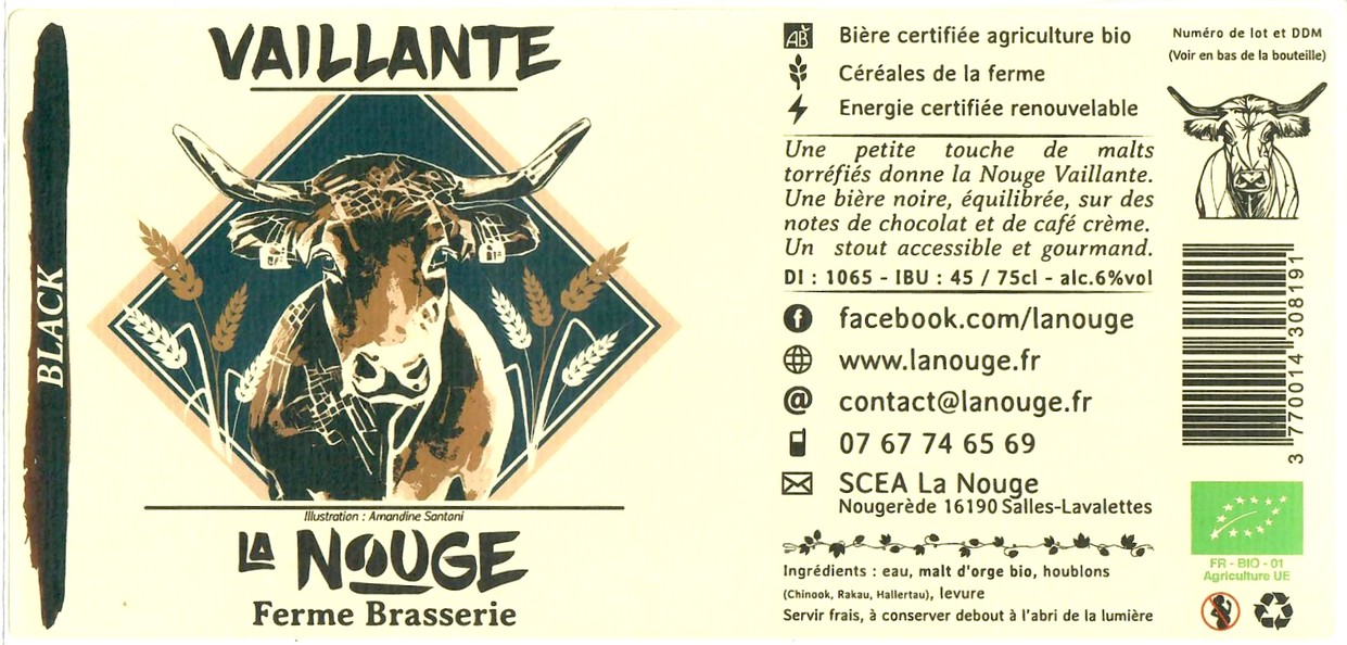Etiquette BRASSERIE LA NOUGE 13