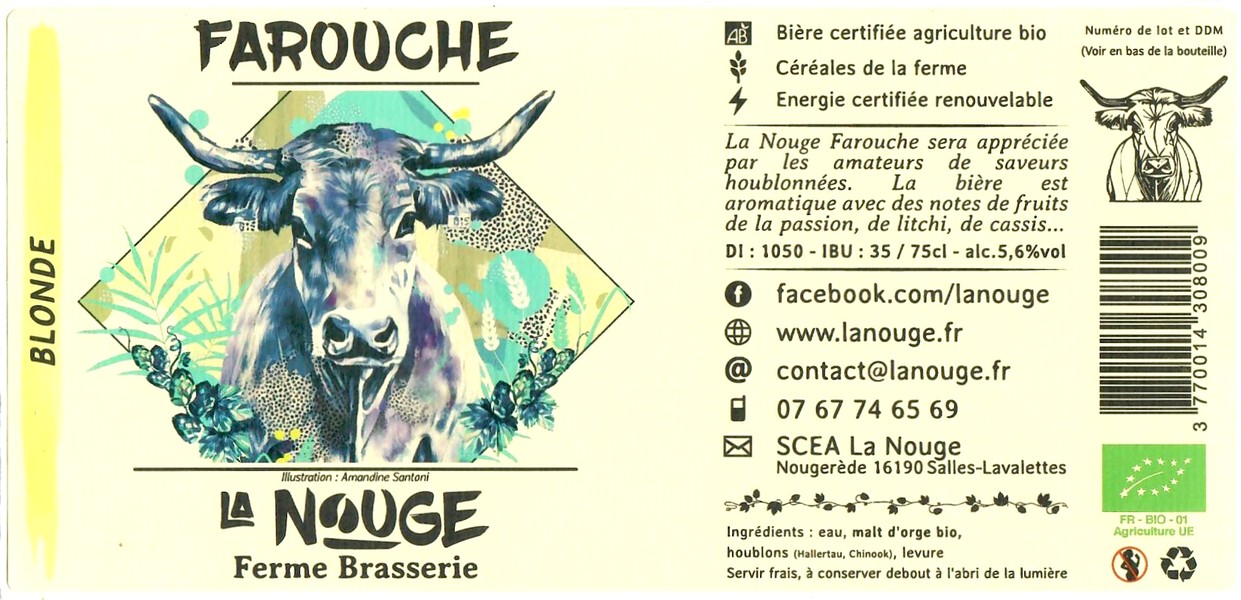 Etiquette BRASSERIE LA NOUGE 16