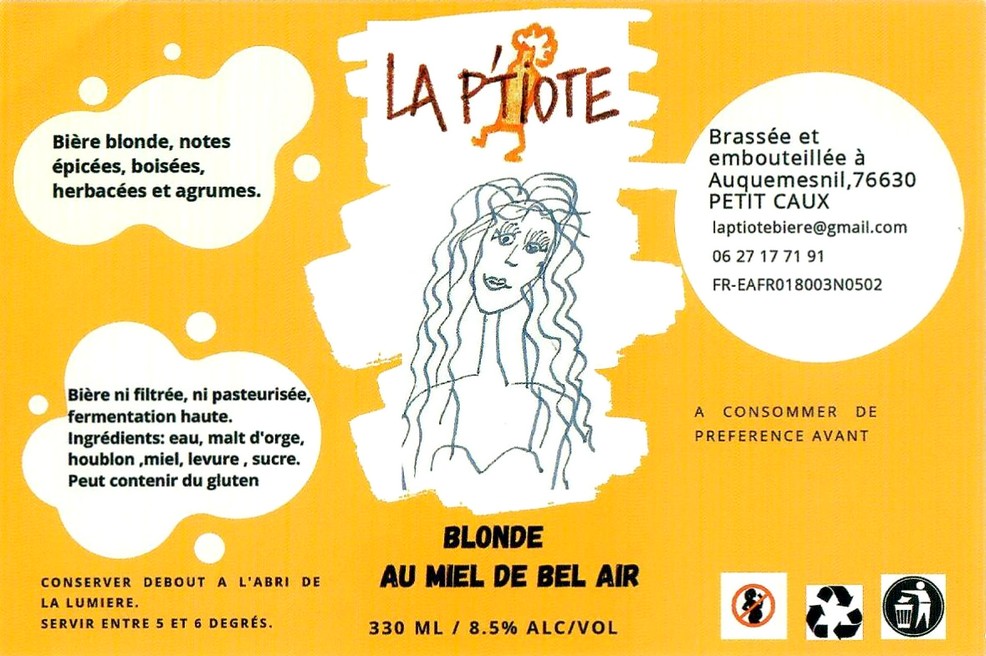 Etiquette BRASSERIE LA P'TIOTE 09 Etiquette BRASSERIE LA P'TIOTE 09