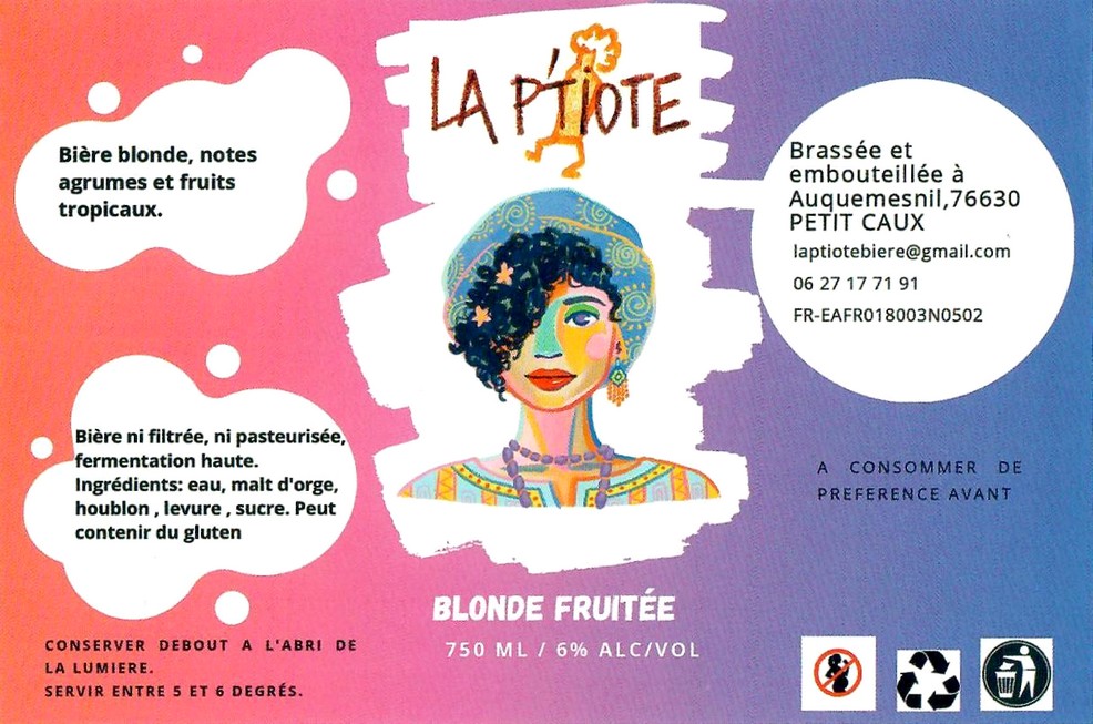 Etiquette BRASSERIE LA P'TIOTE 10 Etiquette BRASSERIE LA P'TIOTE 10