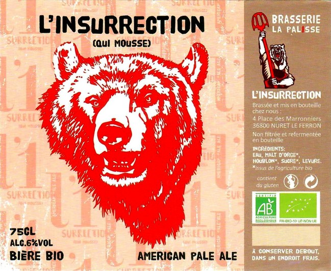 etiquette BRASSERIE LA PALISSE 01