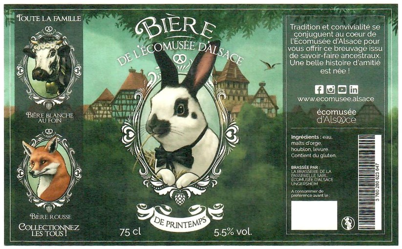 Etiquette BRASSERIE LA PASSERELLE 50