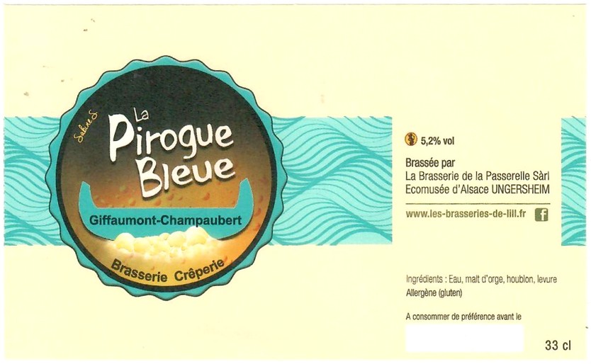 Etiquette BRASSERIE LA PASSERELLE 60