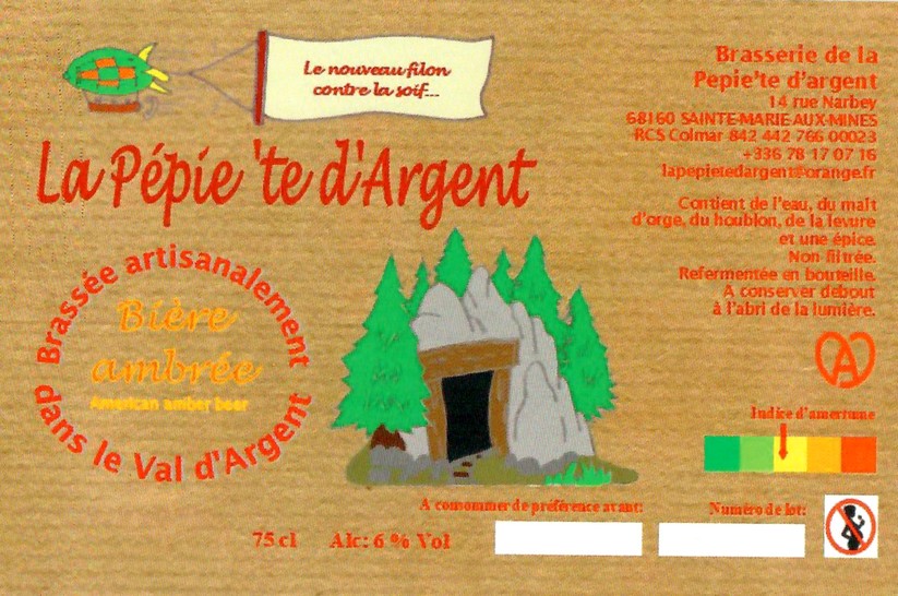 Etiquette BRASSERIE LA PEPIETE D'ARGENT 10