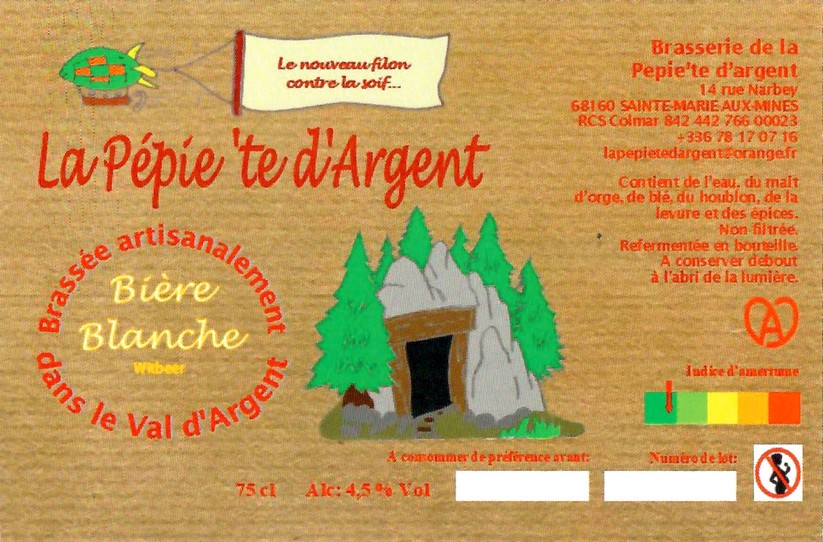 Etiquette BRASSERIE LA PEPIETE D'ARGENT 11