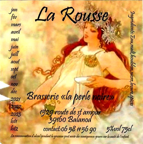 etiquette BRASSERIE LA PERLE NOIRE 01