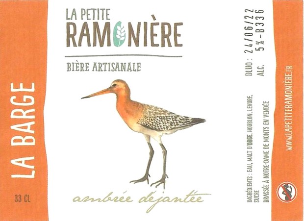Etiquette BRASSERIE LA PETITE RAMONIERE 01