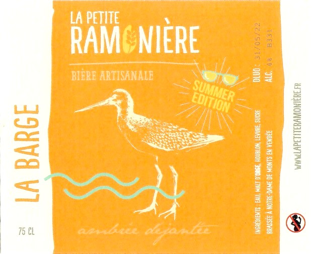Etiquette BRASSERIE LA PETITE RAMONIERE 15