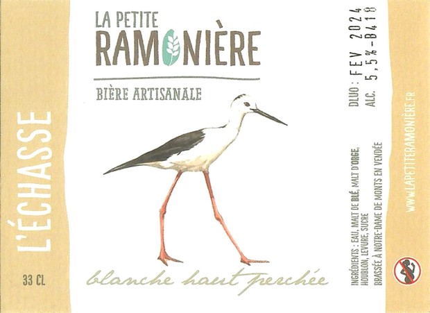 Etiquette BRASSERIE LA PETITE RAMONIERE 16