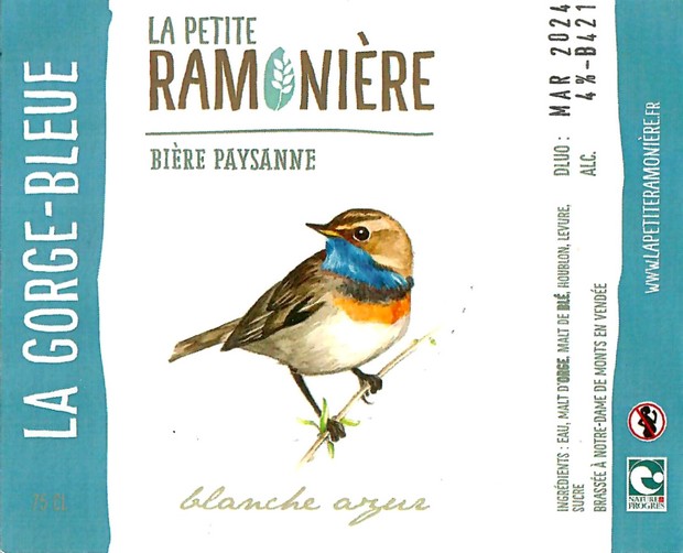 Etiquette BRASSERIE LA PETITE RAMONIERE 40