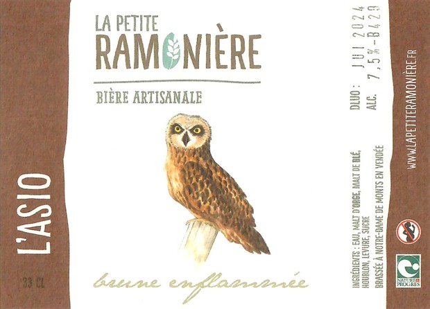 Etiquette BRASSERIE LA PETITE RAMONIERE 41