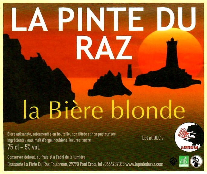 etiquette BRASSERIE LA PINTE DU RAZ 02