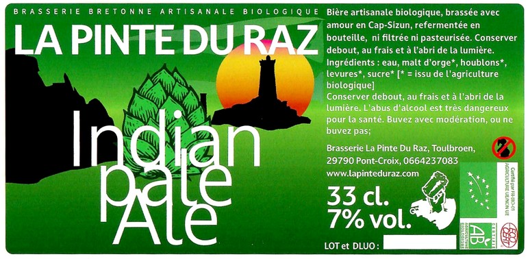 Etiquette BRASSERIE LA PINTE DU RAZ 09