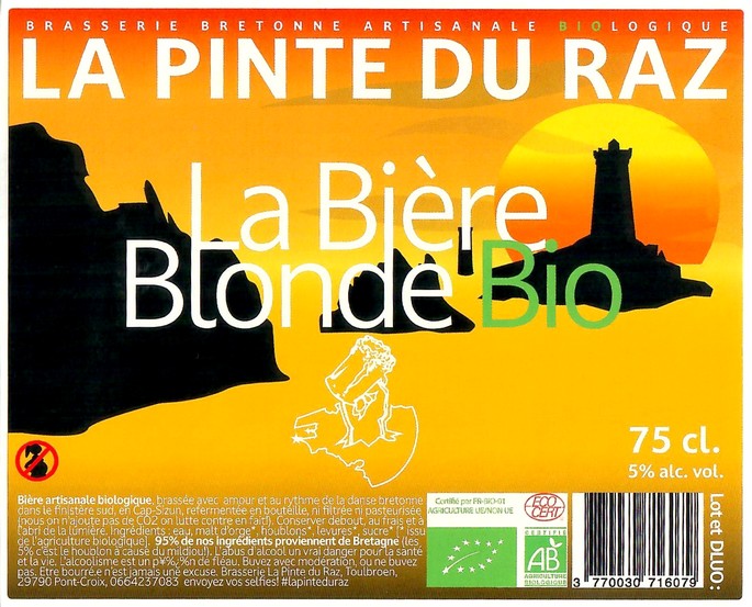 Etiquette BRASSERIE LA PINTE DU RAZ 12
