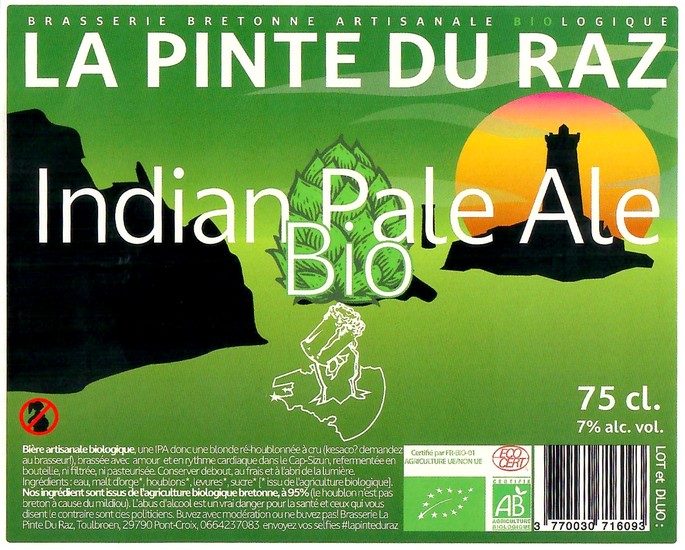 Etiquette BRASSERIE LA PINTE DU RAZ 14