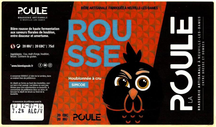 etiquette BRASSERIE LA POULE 03