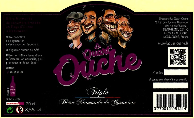etiquette BRASSERIE LA QUART OUCHE 01