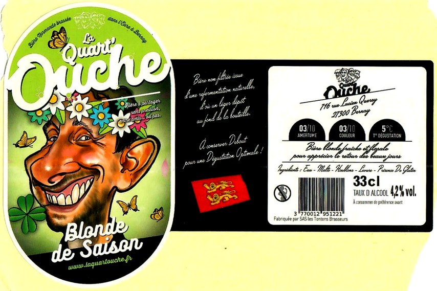 Etiquette BRASSERIE LA QUART'OUCHE 15