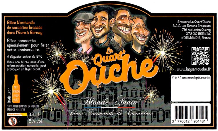 Etiquette BRASSERIE LA QUART OUCHE 25