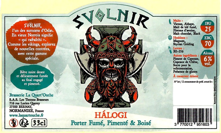 Etiquette BRASSERIE LA QUART OUCHE 35