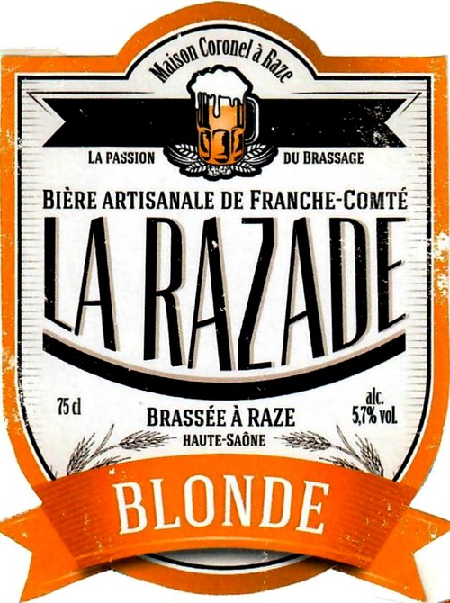 Etiquette BRASSERIE LA RAZADE 01