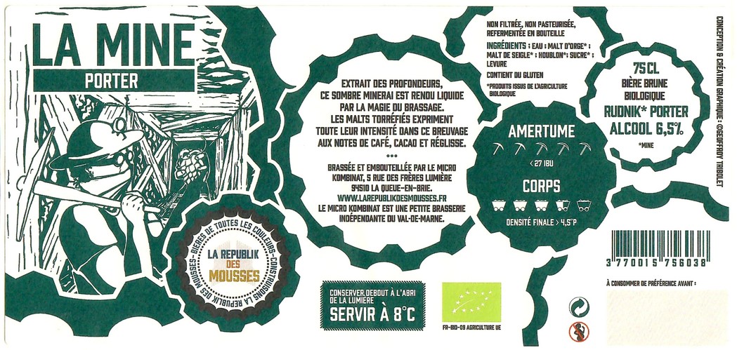 Etiquette BRASSERIE LA REPUBLIK DES MOUSSES 02