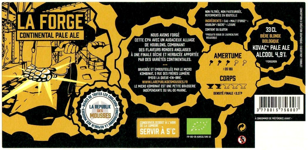 Etiquette BRASSERIE LA REPUBLIK DES MOUSSES 06