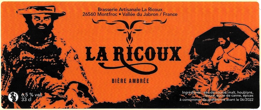 etiquette BRASSERIE LA RICOUX 01