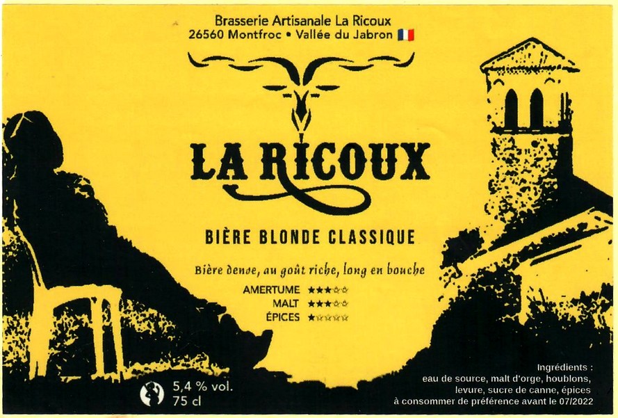 etiquette BRASSERIE LA RICOUX 03
