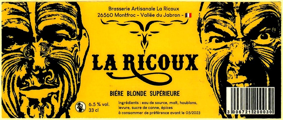 etiquette BRASSERIE LA RICOUX 06