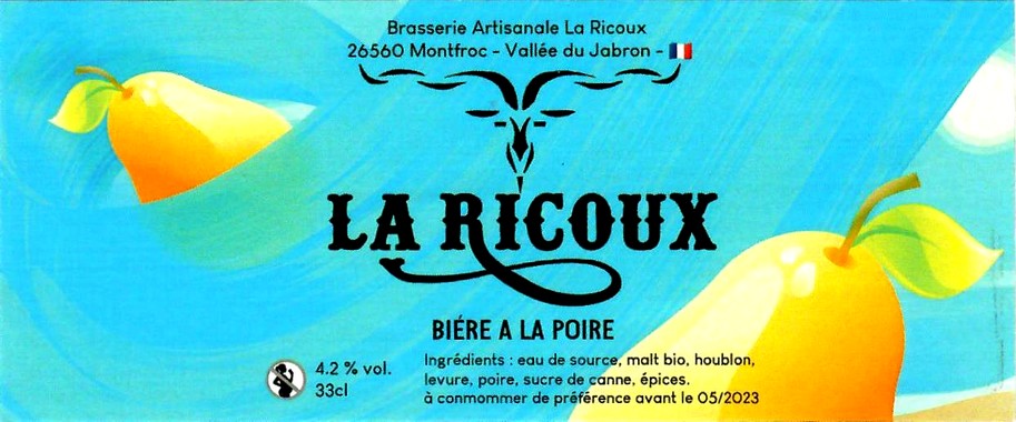 etiquette BRASSERIE LA RICOUX 08