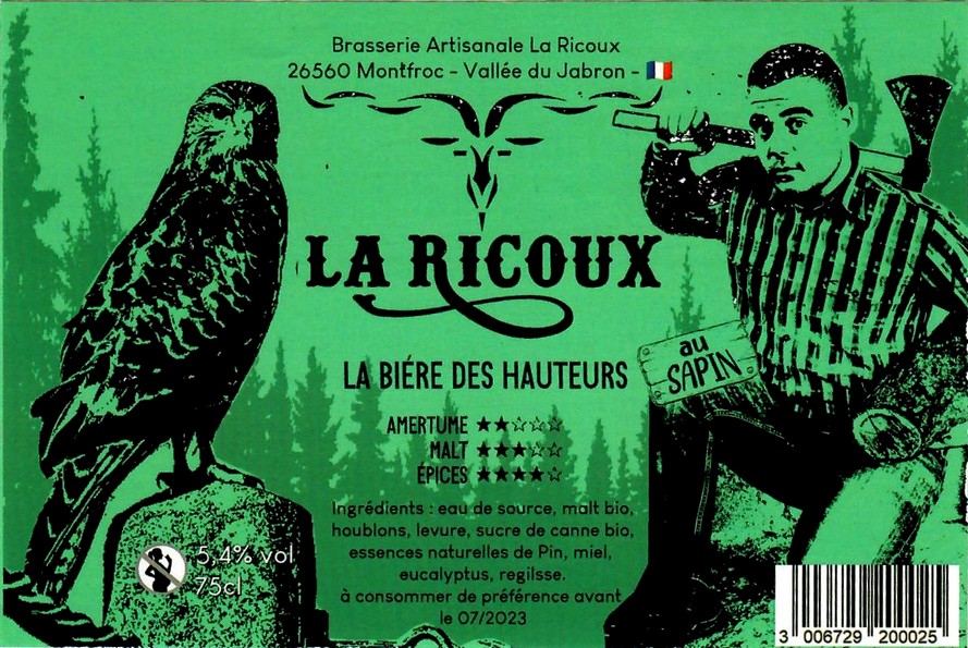 Etiquette BRASSERIE LA RICOUX 16