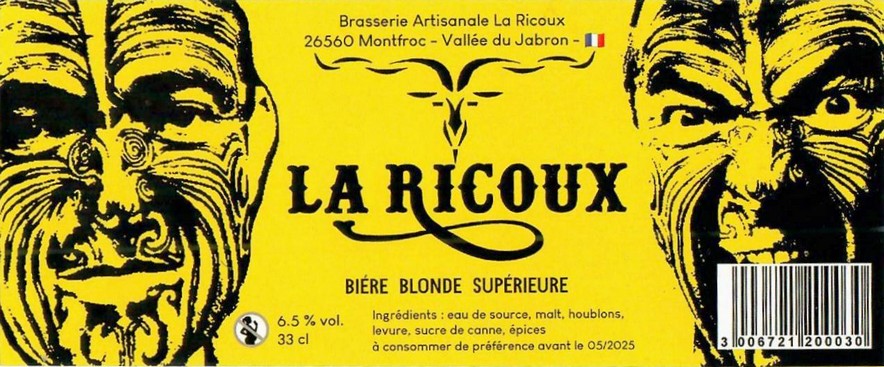 Etiquette BRASSERIE LA RICOUX 17